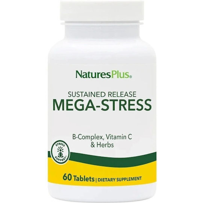 Nature's Plus Mega-Stress Complex Συμπλήρωμα για το Άγχος 60 ταμπλέτες